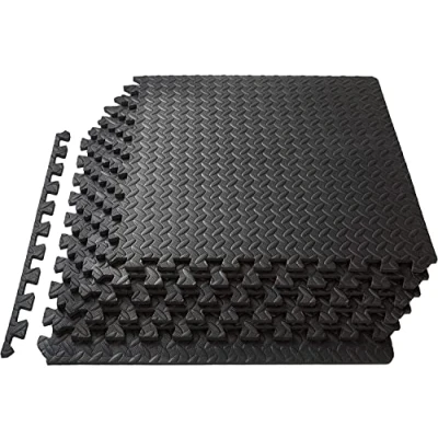 Afbeelding van Meisterhome 15 stuks beschermmatten, 60 x 1 cm, 5,40 m², zwart, vloerbeschermingsmat, puzzelmat, fitnessmat, sportmat, trainingsmat