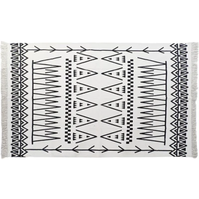 Afbeelding van Tapijt DKD Home Decor Zwart Wit Ikat (120 x 180 0,7 cm)