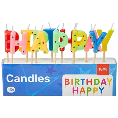 Afbeelding van Folat Verjaardagskaarsen Happy Birthday