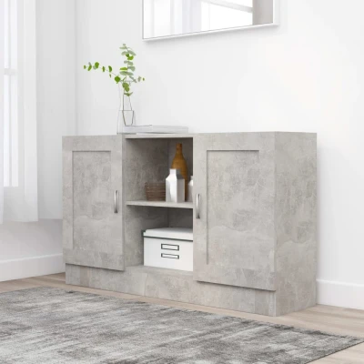 Afbeelding van Dressoir 120x30,5x70 cm spaanplaat betongrijs