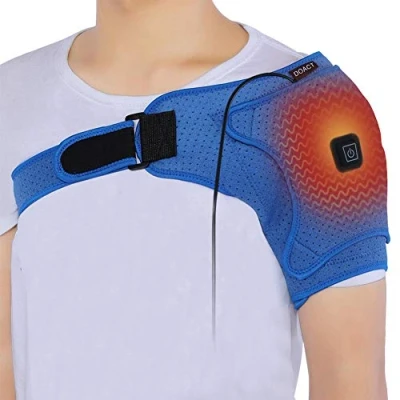 Afbeelding van verwarmde schouderhoes, schoudersteun, oplaadbaar, elektrisch USB vervanging, ter verlichting van spierpijn, schouder, rotatormanchet