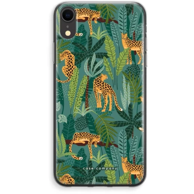 Afbeelding van Case Company® hoesje geschikt voor iPhone XR Luipaard 2 Soft Cover Telefoonhoesje Bescherming aan alle Kanten en Schermrand