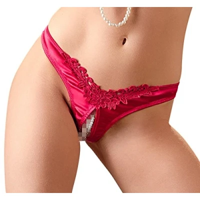 Afbeelding van Cottelli Collection Sexy lingerie string met parels, maat M, rood