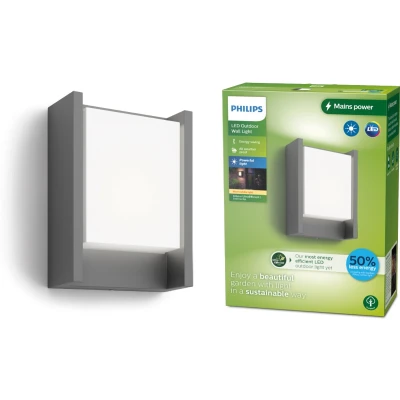 Afbeelding van Philips Arbour 8720169278042 LED buitenlamp (wand) 3.8 W Antraciet