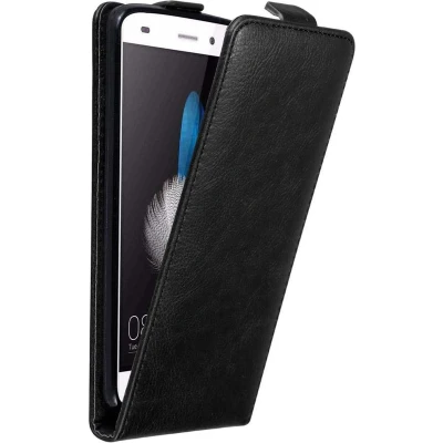Afbeelding van Cadorabo Hoesje geschikt voor Huawei P8 LITE 2015 in ZWARTE NACHT Beschermhoes flip design Case Cover met magnetische sluiting