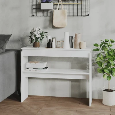 Afbeelding van Wandtafel 102x30x80 cm spaanplaat wit
