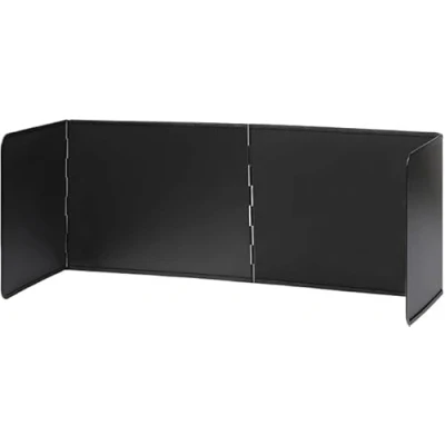 Afbeelding van Spatbescherming, 4 zijdig, opvouwbaar, anti aanbaklaag, verzinkt plaatstaal, voor keuken, fornuis, pan, muur, 76 x 30 cm, zwart