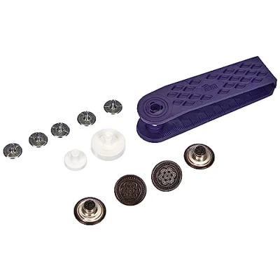 Afbeelding van Prym Knopen Bloem Jeans 8 Stuks, Maat 17 mm, Antiek Messing