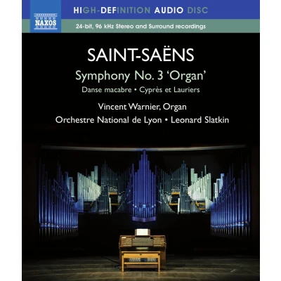 Afbeelding van Vincent Warnier, Orchestre National De Lyon, Leonard Slatkin Saint Saëns: Symphony No.3 &#039;Organ&#039; (Blu ray)