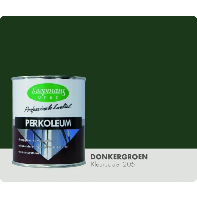 Afbeelding van Koopmans Perkoleum Hoogglans Dekkend Ready Mixed 0,75 ltr 206 donkergroen Buitengevel &amp; Tuin
