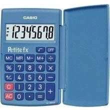 Afbeelding van Casio zakrekenmachine Petite FX, blauw