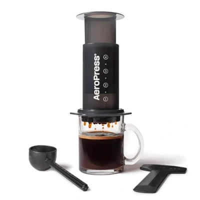 Afbeelding van AeroPress espressomachine &amp; voor het snel bereiden van heerlijke koffie zonder bittere 1 3 kopjes per druk