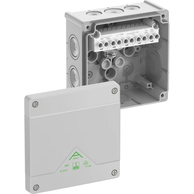 Afbeelding van Spelsberg Abox 060 6² Aftakkast (l x b h) 127 70 mm Grijs IP66 1 stuk(s)