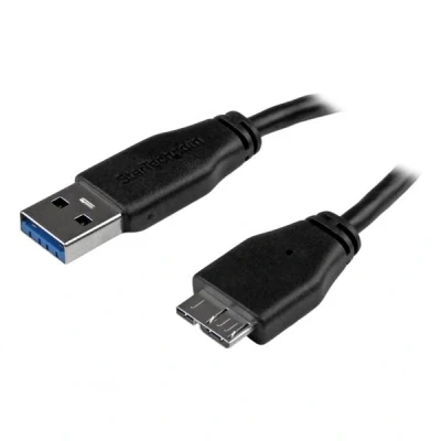 Afbeelding van Kabel USB naar Micro Startech USB3AUB3MS Zwart