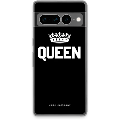 Afbeelding van Case Company® hoesje geschikt voor Google Pixel 7 Pro Queen zwart Soft Cover Telefoonhoesje Bescherming aan alle Kanten en Schermrand