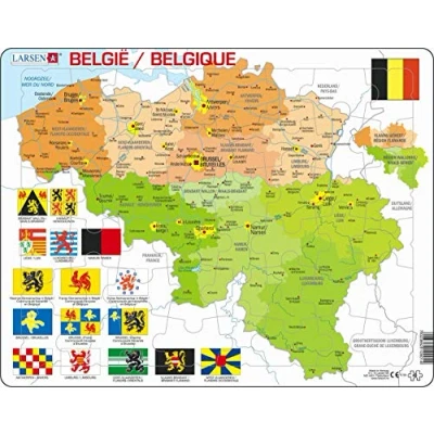 Image de Larsen carte maxi puzzle : België 48 pièces
