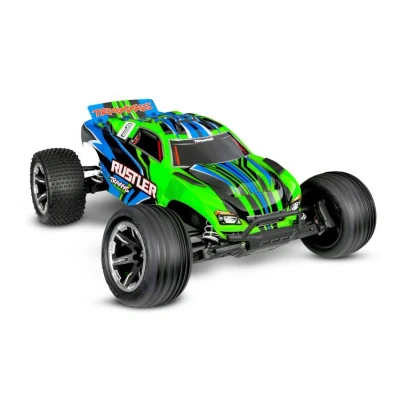 Afbeelding van Traxxas Rustler 2wd HD met batterij en USB C lader Groen
