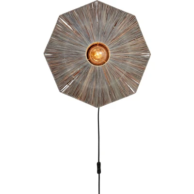 Afbeelding van GOOD&amp;MOJO Wandlamp Panama Donker grijs 45x7x45cm
