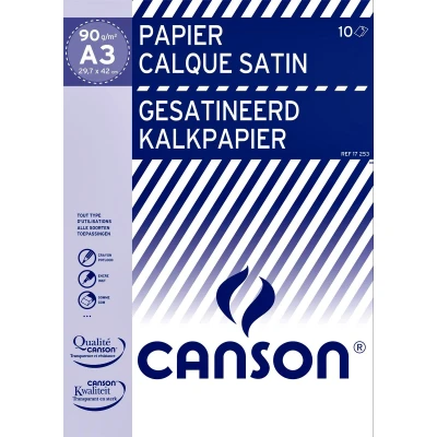 Afbeelding van Canson kalkpapier ft 29,7 x 42 cm (A3), etui van 10 blad