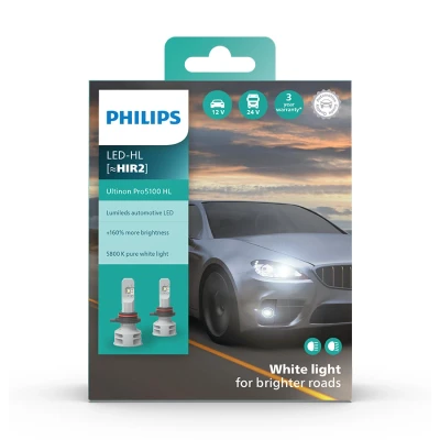 Afbeelding van Philips HIR2 LED Koplamp 12 24V 12W 2 Stuks