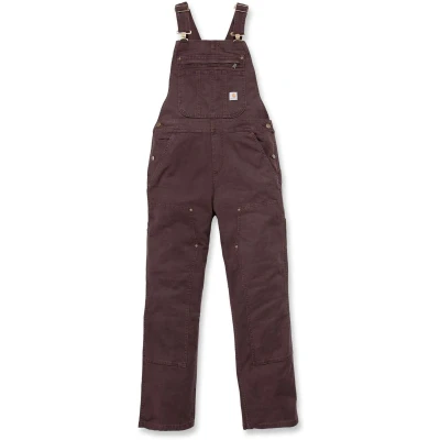 Afbeelding van Carhartt BIB Crawford Dames Overall Tuinbroek Stretch Canvas Dark Brown Maat M