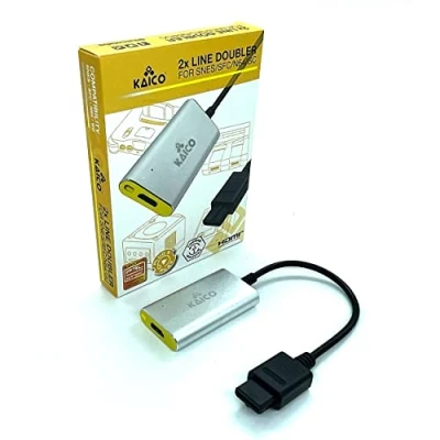 Afbeelding van Kaico Analoog x2 HDMI adapter voor gebruik met Nintendo N64 Super Nintendo, Famicom en GameCube, ondersteunt 2 x Line Doubling, een eenvoudige plug &amp; play van 64 GC SNES
