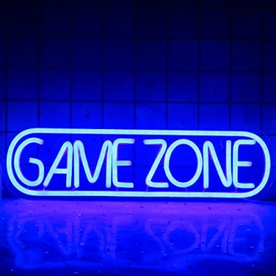 Afbeelding van Game Zone Neon Gamer LED Light Gaming Panel voor speelkamer Decor Speelplaats pub cadeau tieners, vrienden en jongens