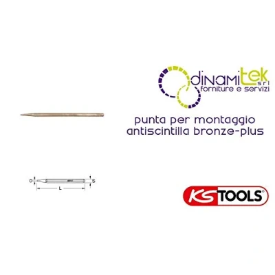 Afbeelding van KS Tools, Beitel, BRONZEplus montagepunt, vierkant, punt Ø 5 mm (50 mm)