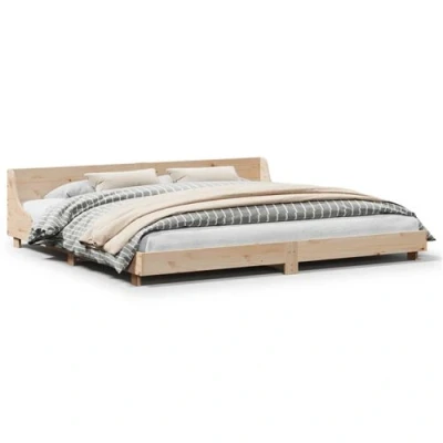 Image de vidaXL Cadre de lit sans matelas 200x200 cm bois massif pin