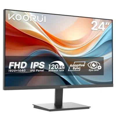 Afbeelding van KOORUI E2411H Monitor 24&quot; FHD 1920 x 1080 120Hz, Adaptive Sync HDMI 1.4, IPS Eye Care Display, kantelbaar van 5 tot 15, VESA 100x100mm