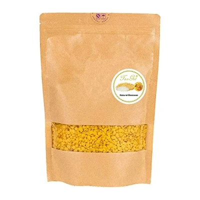 Image de TooGet Granulés de Cire D&#039;abeille Jaune Pure Perles Naturelles, Pastilles Qualité Supérieure Cosmétique 400g