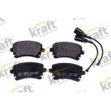 Afbeelding van KRAFT 6010907 Remblokkenset Achteras Incl. slijtage waarschuwingscontact VOLKSWAGEN: Transporter 5, AUDI: A6 C6 Avant