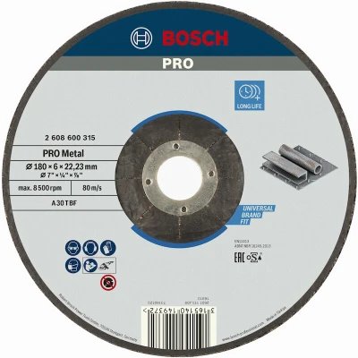 Afbeelding van Bosch Accessories Power Tools 2608600315 Afbraamschijf gebogen 180 mm 1 stuk(s) Staal