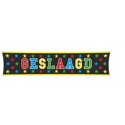 Afbeelding van Geslaagd spandoek 180x40cm