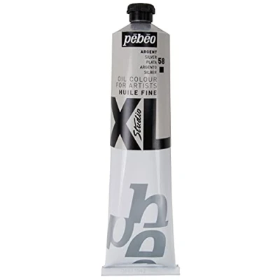 Afbeelding van Pébéo Olie Fine XL 200 ml olieverf zilver