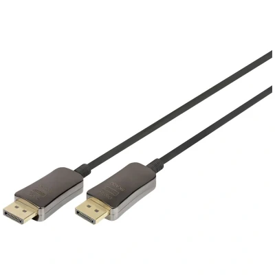 Afbeelding van Digitus AK 340107 200 S DisplayPort kabel / Glasvezel Aansluitkabel stekker, stekker 20.00 m Zwart 8K UHD