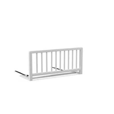 Image de Barrière de lit en bois L90 cm Blanc Norme BS PEFC