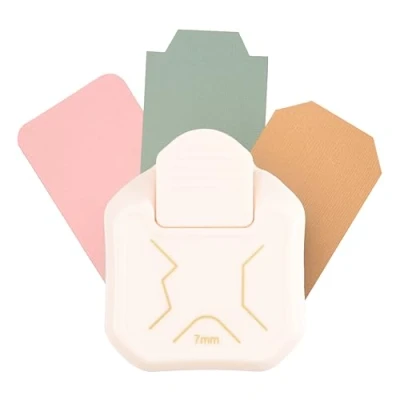 Afbeelding van Vaessen Creative 2137 093 3 in 1 hoekstans, decoratieve perforator, scrapbooking accessoires, decoupage voor knutselprojecten, scrapbooking, knutselpapier en kaarten, doe het zelf, staal, aluminiumlegering, kunststof