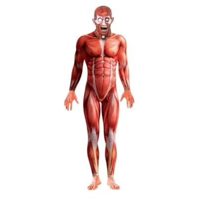 Afbeelding van &quot;Halloween second skin kostuum met anatomie print Verkleedkleding Medium&quot;