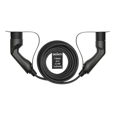 Afbeelding van Deltaco e Charge EV 3217 Oplaadkabel Elektrische Auto Type 2/Type 2 16A/11kW 7 m