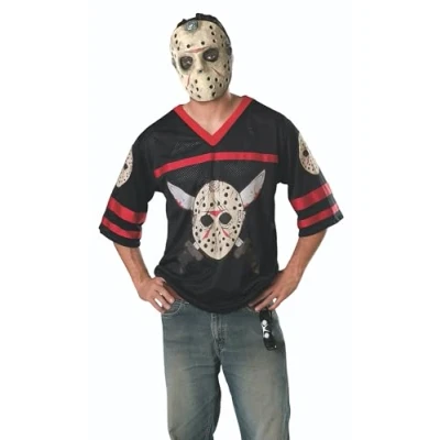 Afbeelding van RUBIES UK Jason Friday the 13th T shirt en masker voor Volwassenen M / L kostuums