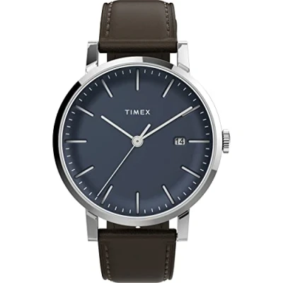 Afbeelding van Timex Midtown TW2V36500 Horloge Leer Bruin Ø 38 mm