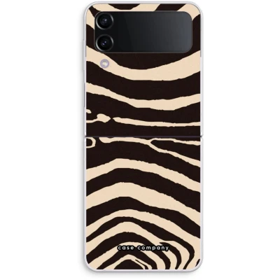 Afbeelding van Case Company® hoesje geschikt voor Samsung Galaxy Z Flip4 Arizona Zebra Soft Cover Telefoonhoesje Bescherming aan alle Kanten en Schermrand