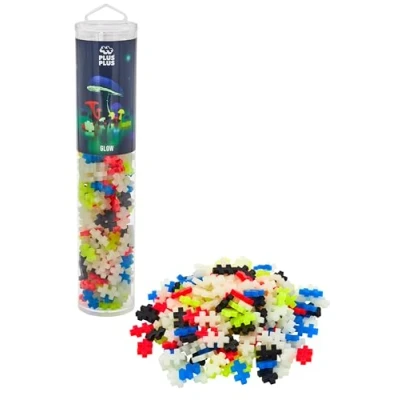 Afbeelding van Plus Glow In The Dark Mix Tube Constructiespeelgoed Set Met Bouwstenen 240 Delige Bouwset Bouwspeelgoed Vanaf 3 Jaar