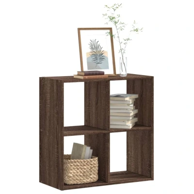Afbeelding van Boekenkast 68,5x32x68,5 cm bewerkt hout bruin eikenkleur