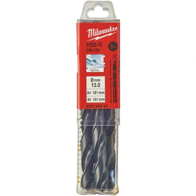 Afbeelding van MILWAUKEE 4932363564 HSS R metaalboor DIN 338 13x151mm (5 st.)