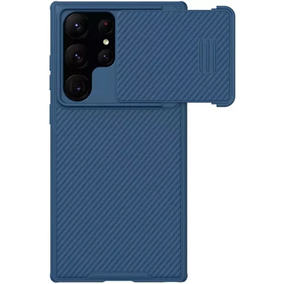 Afbeelding van Nillkin CamShield S Hoesje met Slider Blauw Geschikt voor Samsung Galaxy S23 Ultra