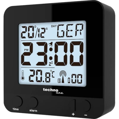 Afbeelding van WT 235 zwart moderne wekkerradio met aanraaksensor