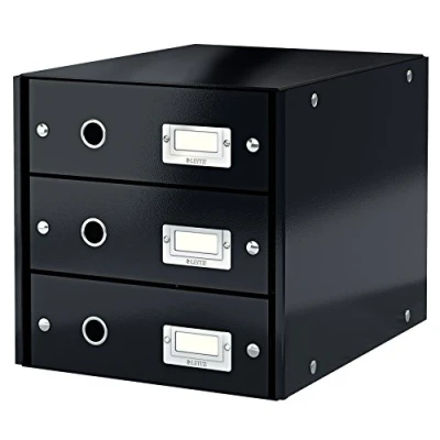 Afbeelding van Ladenbox Leitz WOW Click &amp; Store 3 laden zwart