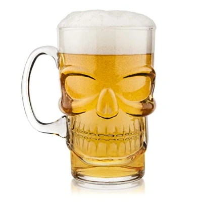 Afbeelding van Doodshoofd Bierglas 0,7 L
